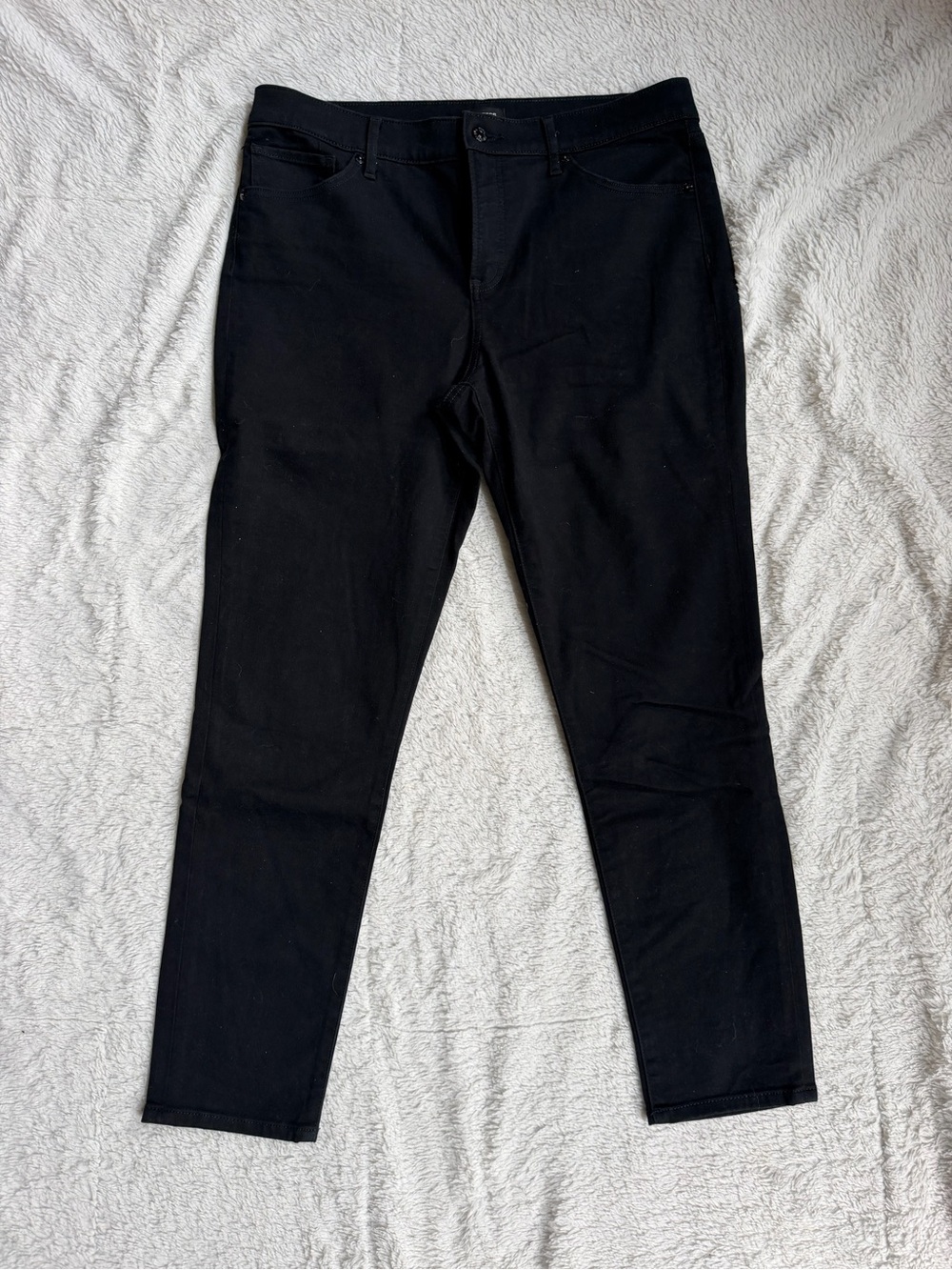 Express Skinny Mid-Rise Black Jeans